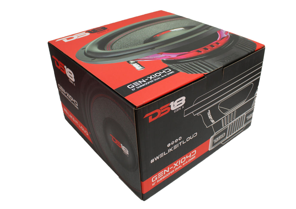 DS18 10" 4 Ohm 800 Watt Dual Voice Coil Subwoofer GEN-X104D