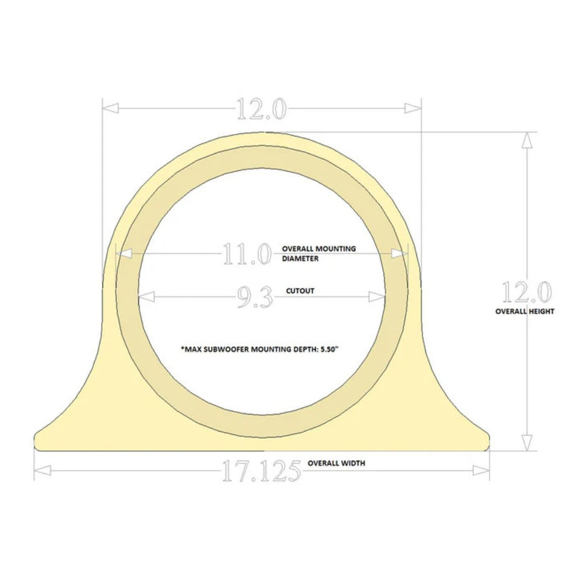 TRU SPEC 10" Single Sealed Slim Subwoofer Enclosure Stack Fab