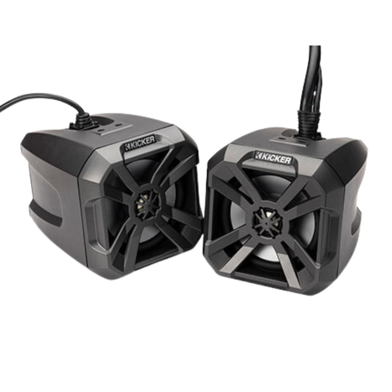 Kicker 6.5" Powered Bluetooth 75W Speaker Power Cans W/ 150W Built-In Amplfier