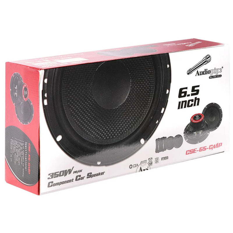 Audiopipe 6.5" 350 Watt 4-Ohm Component Car Audio Speaker CSE-65-CMP