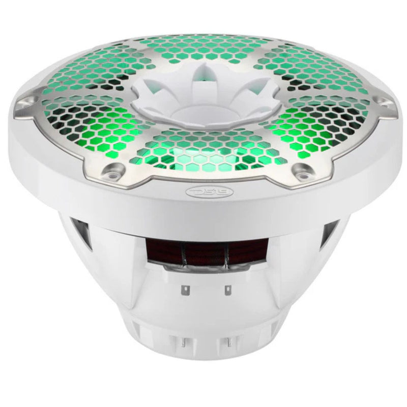 DS18 10" 450W RMS 4-Ohm Marine 2-Way Hybrid Speaker Pair w/ RGB LED NXL-10MD-WH