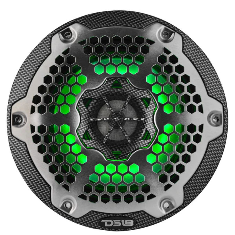 6.5" 250W RMS Marine 2-Way Hybrid Speakers w/ RGB LED & Neodymium Driver DS18
