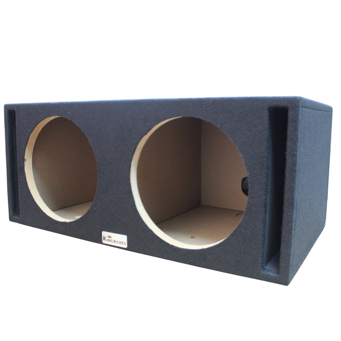 King Boxes 12" Dual Vented Carpeted Universal Subwoofer Box D12DSV