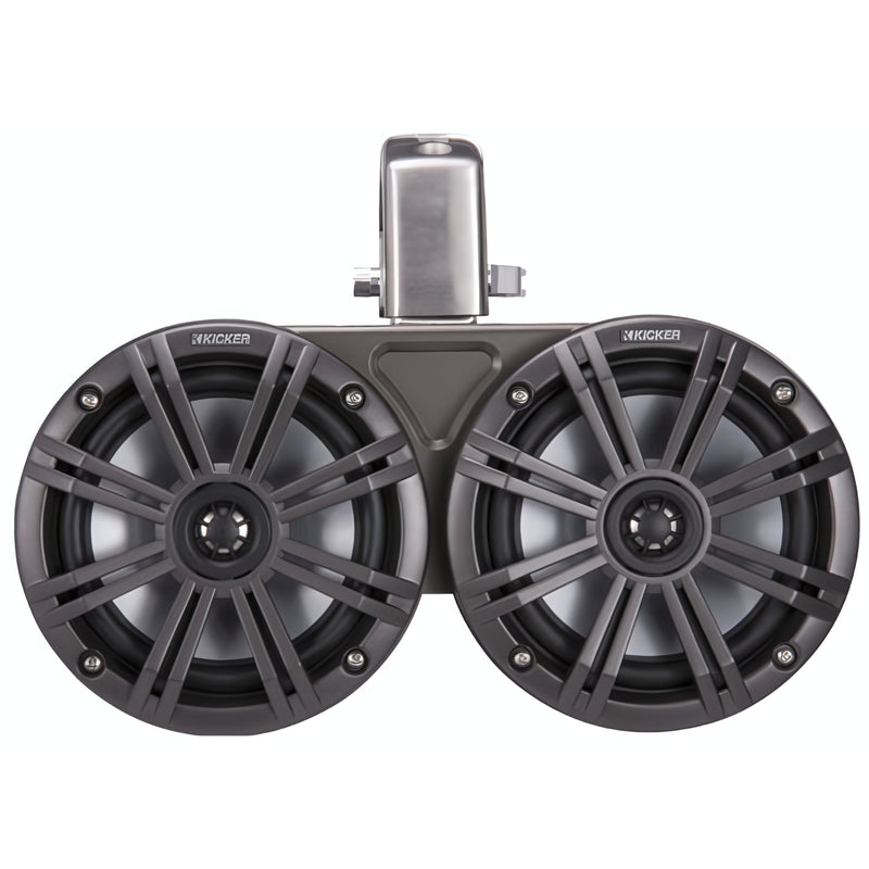 Kicker Dual 6.5" 390W 4-Ohm Coaxial Marine Tower Pod Speaker System 45KMTDC65
