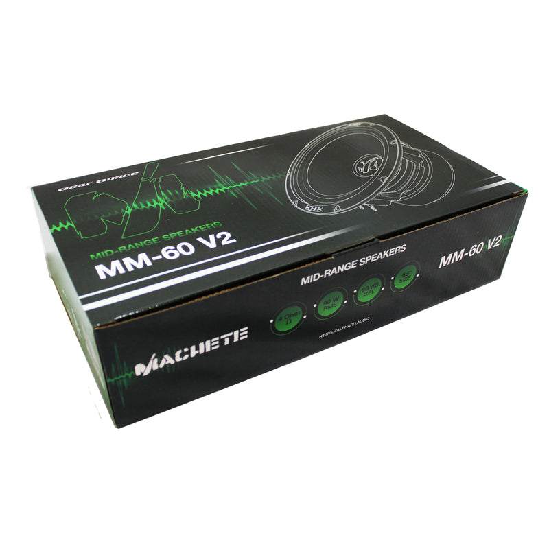 Pair of Deaf Bonce 6.5 Midrange Speakers 180W 4 Ohm w/ 1" Bullet Tweeters 160W