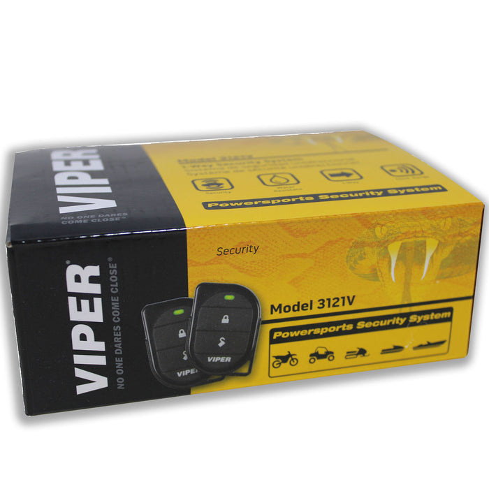 Viper 1-Way Security System Power Sports Waterproof Two 2-Button Remotes 3121V