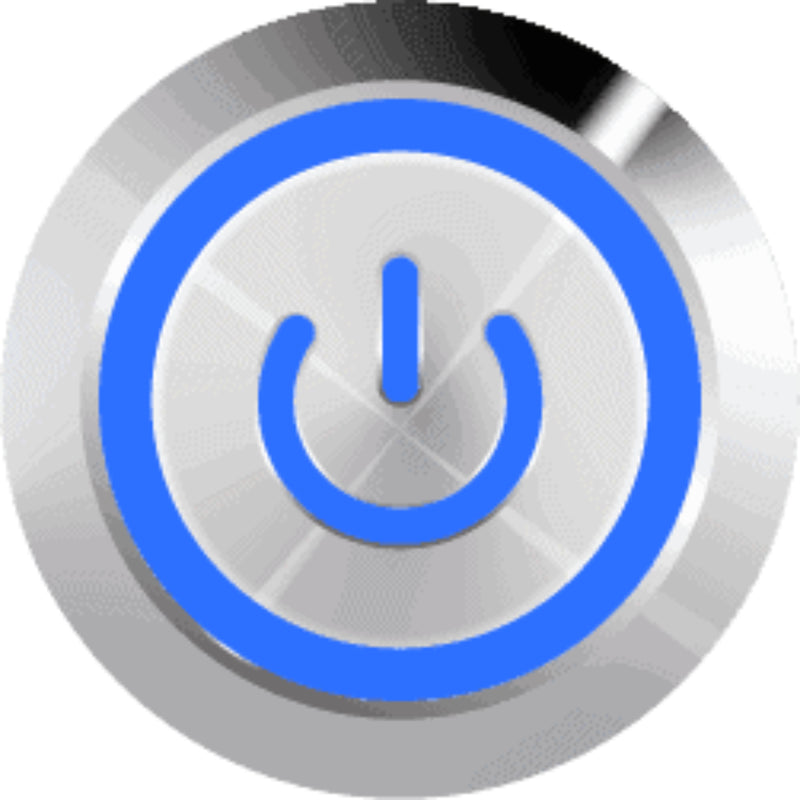 Sparked Innovations Aluminum Latching Power Symbol Pushbutton Switch w/LED SPDT