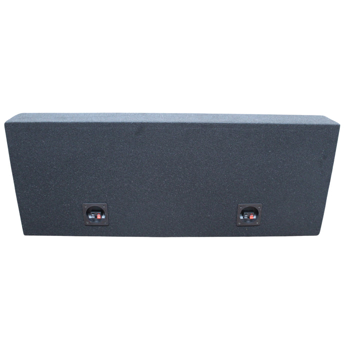 King Boxes Dual 10" Sealed Universal Wedge Style Subwoofer Box Carpeted AKT210