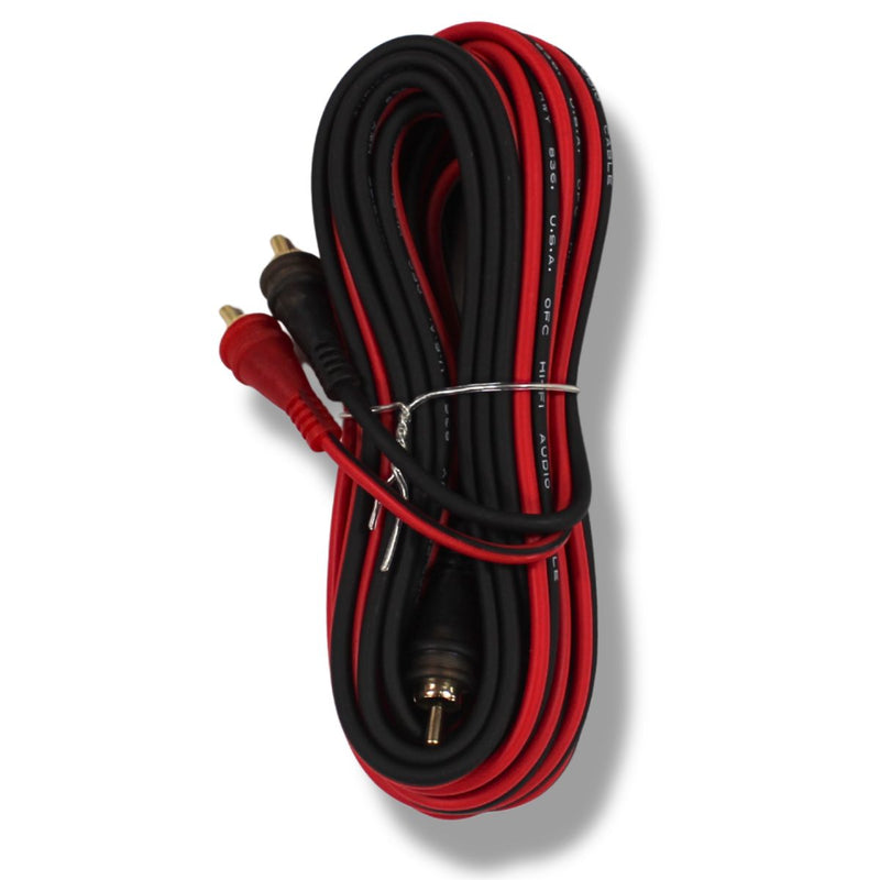 Audiopipe Frosted RCA Cables w/Gold-Plated RCA Connectors (10 Pack) 1.5-25 Feet