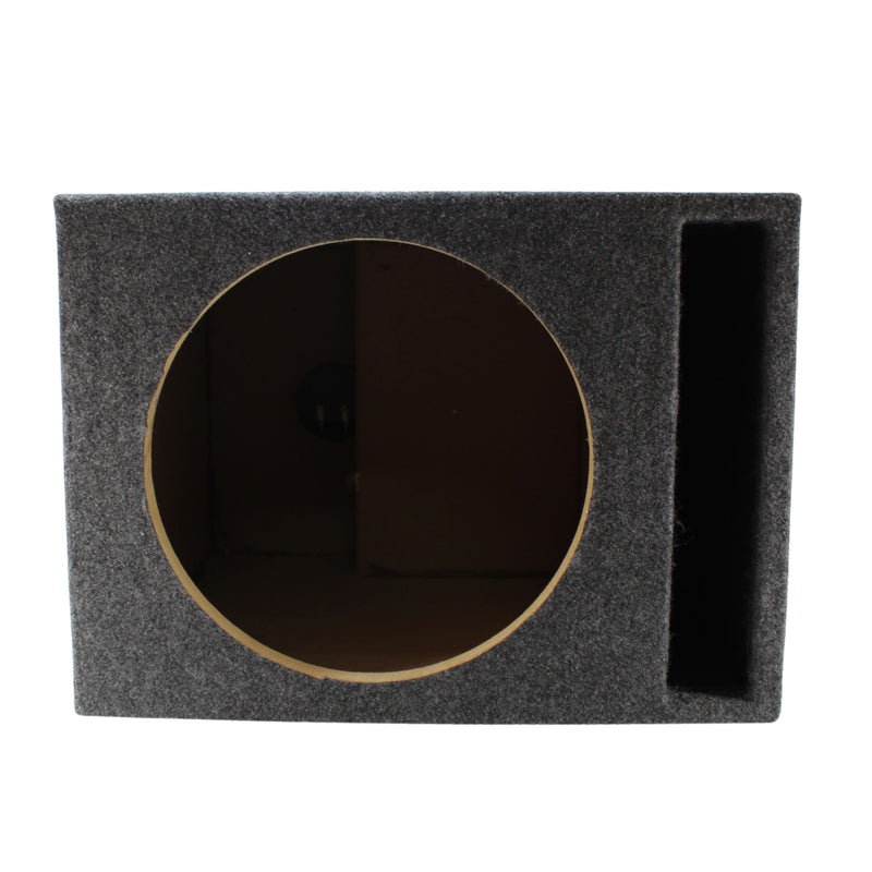 Single 12” Vented Carpeted Subwoofer Box Made with Heavy-Duty MDF Construction