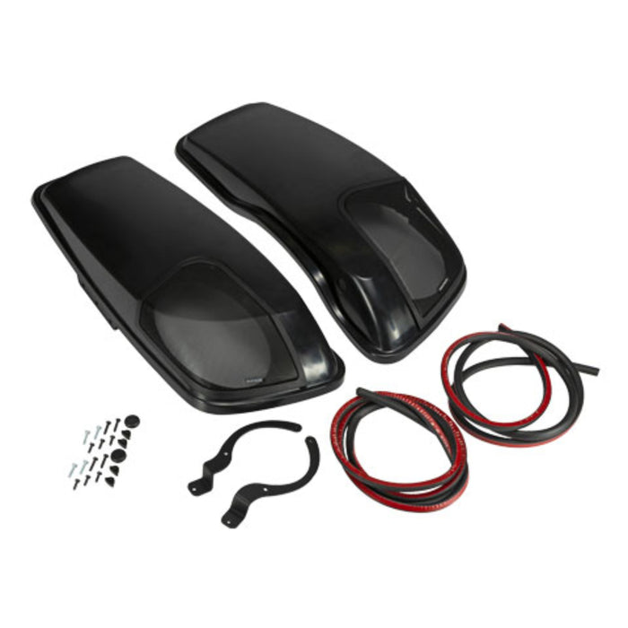Kicker 2014 Harley Black Saddlebag Bag Lids 6x9" Top Mount Speaker Design 46HDBL