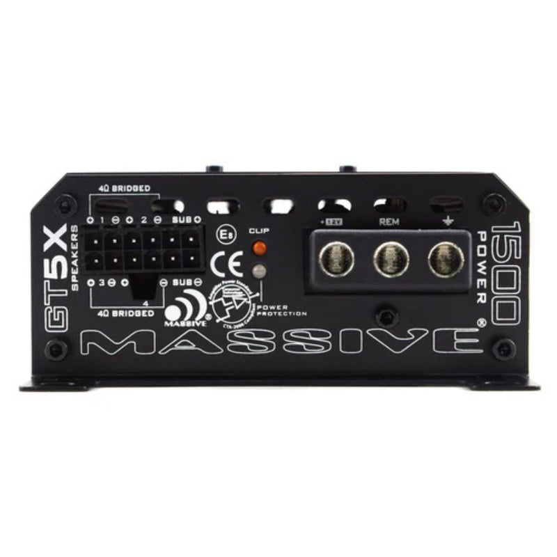 115 Watts RMS 5-CH  1 Ohm Stable Class D Car Audio Amplifier GT5X Massive Audio