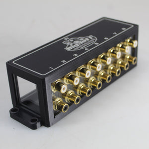 Big Jeff Audio 1-to-8 Pair Cockbox RCA Splitter Distribution Block OPEN BOX