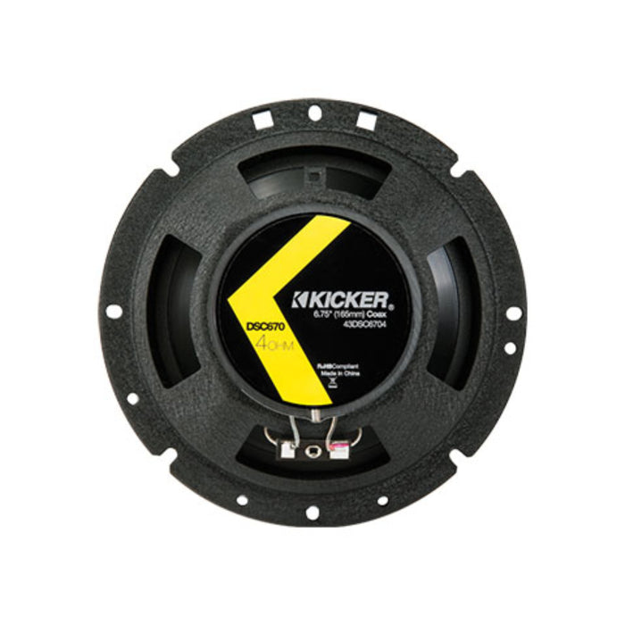 Kicker 6.75" 4 Ohm 240W Peak 2 Way Coax Full Range Car Audio Speakers 43DSC6704