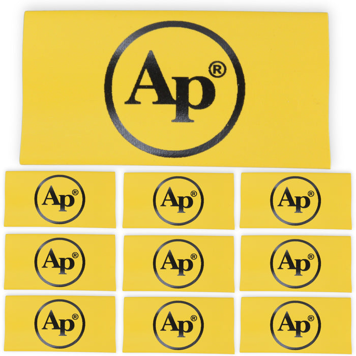 0 Gauge 3:1 Heat Shrink with Audiopipe Logo 10 Pack Yellow