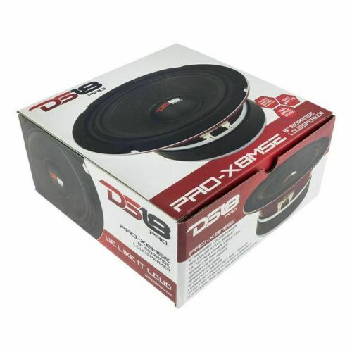 DS18 Car Audio 8" Midrange Speakers Loud Sealed Back 550 Watts 8 Ohm PRO-X8MSE