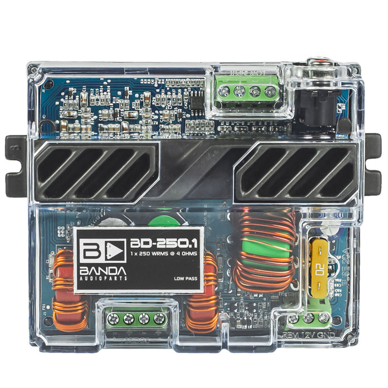 Banda Pocket Series Compact 250 Watt 4-Ohm Monoblock Brazilian Amplifier BD-250.1