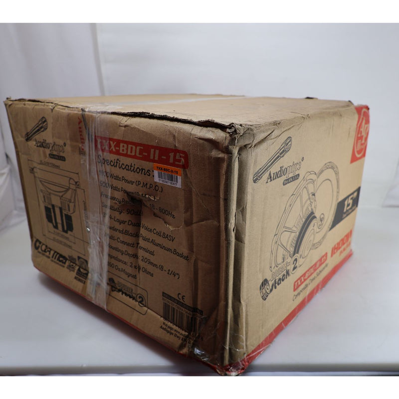 Audiopipe15" 900 Watt RMS Dual 4-Ohm Composite Cone Subwoofer OPEN BOX
