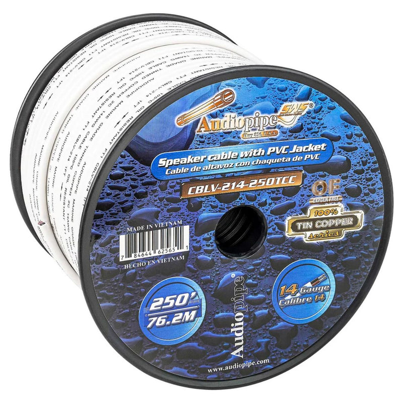 Audiopipe Marine 14 AWG 2C OFC Tinned Copper Speaker Wire PVC Jacket By Foot