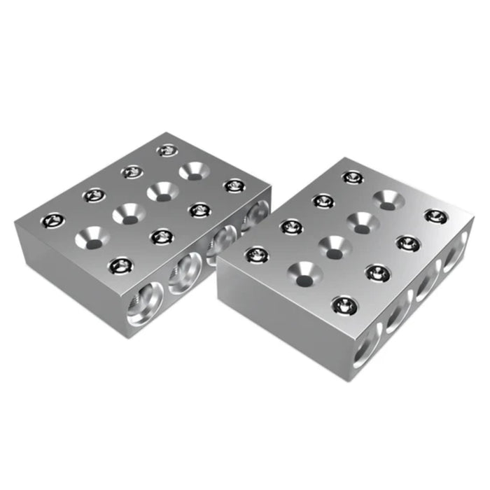 1/0 Ga. 8-Spot Aluminum Terminal Blocks Pair M6/M8 Bolts 600 Series XS Power