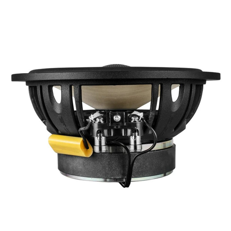 DS18 6.5" 150W RMS 4-Ohm 2-Way Coaxial Speakers with Woven Yellow Composite Cone