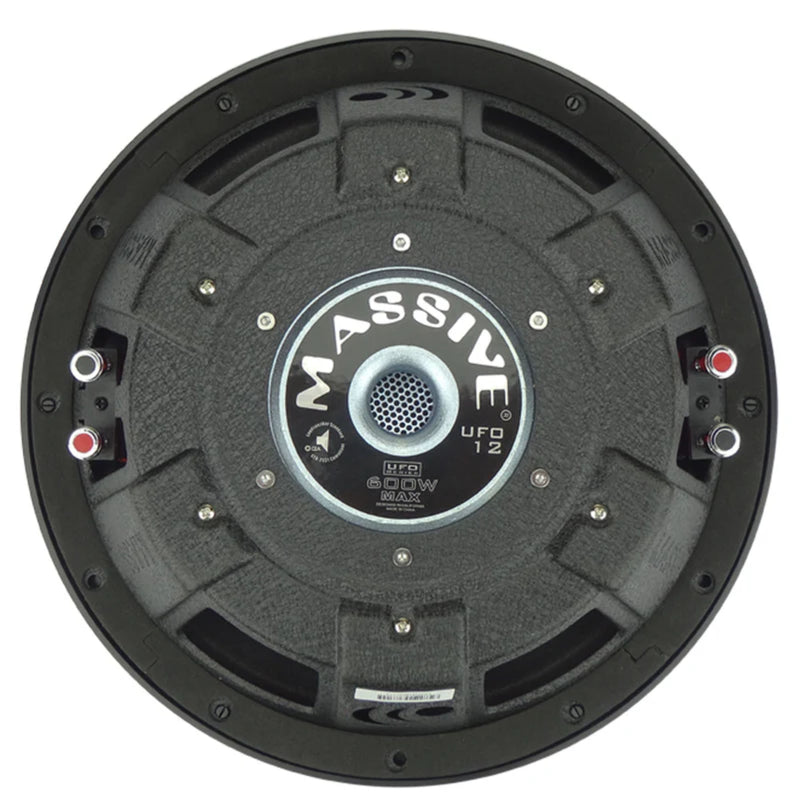 Massive Audio 12" Dual 4-Ohm 300 Watts RMS Slim Subwoofer - UFO12V2