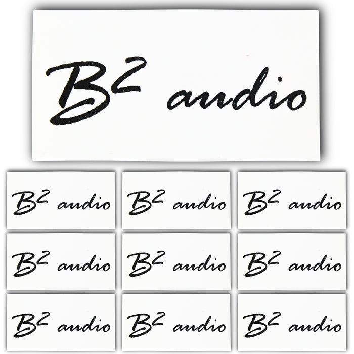 B2 Audio 10 Pack of 0 Gauge White Heat Shrink with B2 Audio Logo