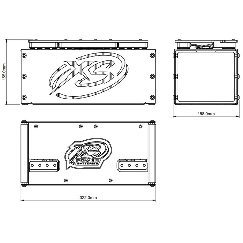 XS Power DIY Pre-Cased 90AH LFP High Output Lithium Battery XMAX90