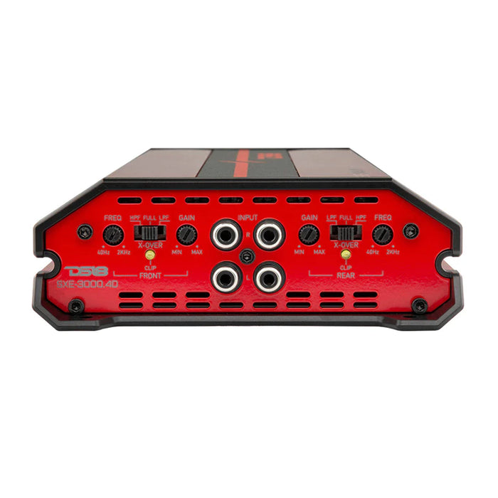 DS18 Car Audio Full Range 4 Channel 3000W Amplifier Class D Red SXE-3000.4D-RD