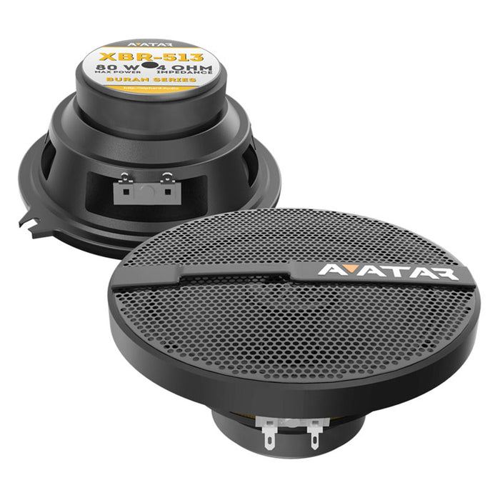 Pair of Avatar 6.9" & 5.25" 160W 4 Ohm Car Audio Coaxial Speakers