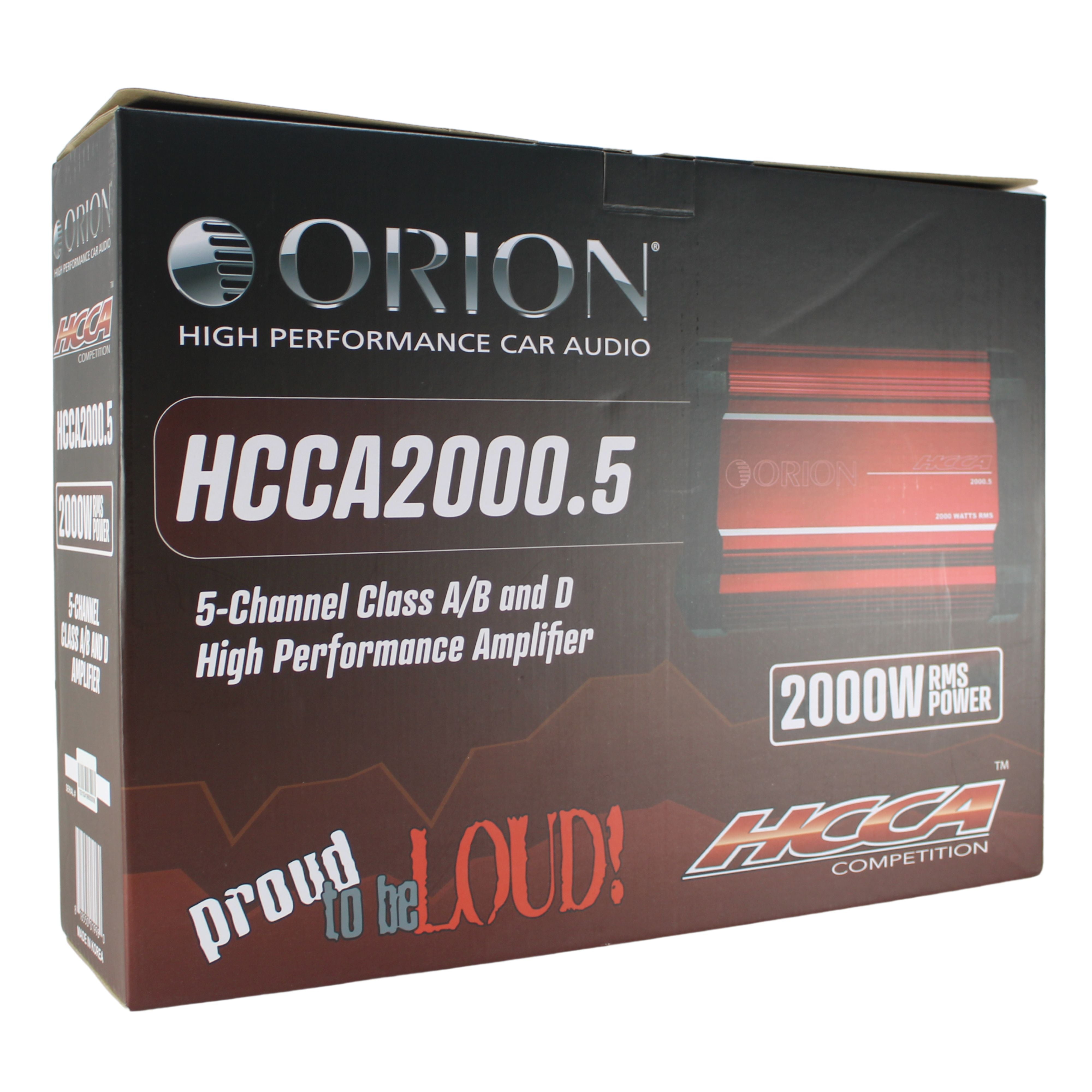 Orion 5-Channel 2000w RMS HCCA Series Class AB/D Amplifier