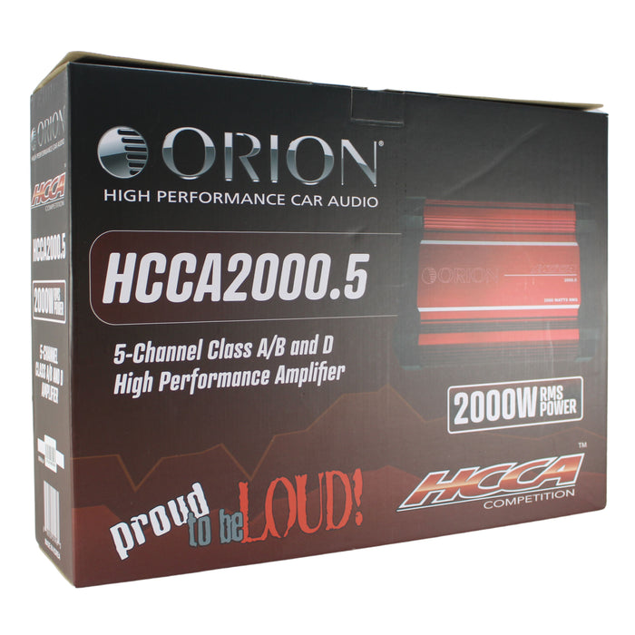 Orion 5-Channel 2000w RMS HCCA Series Class AB/D Amplifier - HCCA2000.5