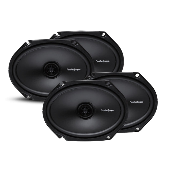 Rockford Fosgate 6"x8" Full Range 2-Way Coaxial Speakers 110W Peak 4 Ohm (2) Pair