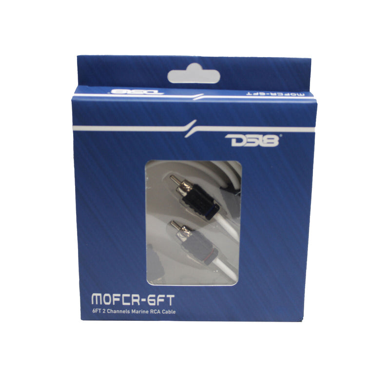 DS18 RCA 6 Feet Marine Tinned OFC 2 Channel Shielded Noise Reduction Cable