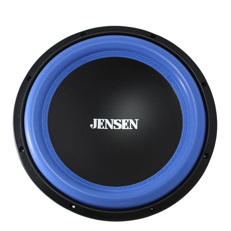 Jensen 12" 400 Watts RMS 4-Ohms Car Audio Black/Blue Subwoofer JW124