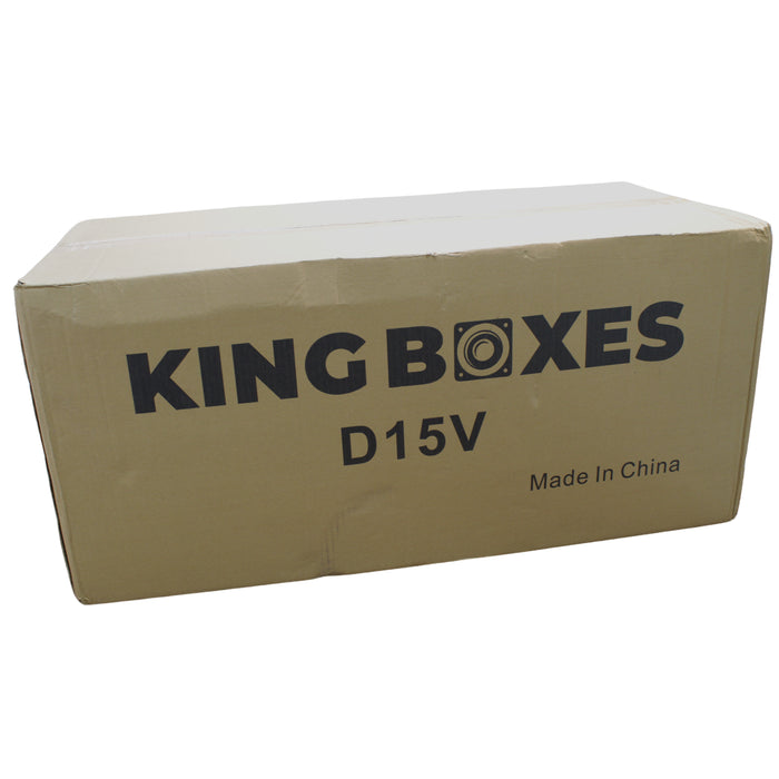 King Boxes 15" Dual Vented Carpeted Universal Subwoofer Box D15V