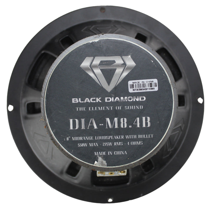 Black Diamond 8" Mid-Range Speaker 550 Watt 4 Ohm With Bullet M8.4B OPEN BOX