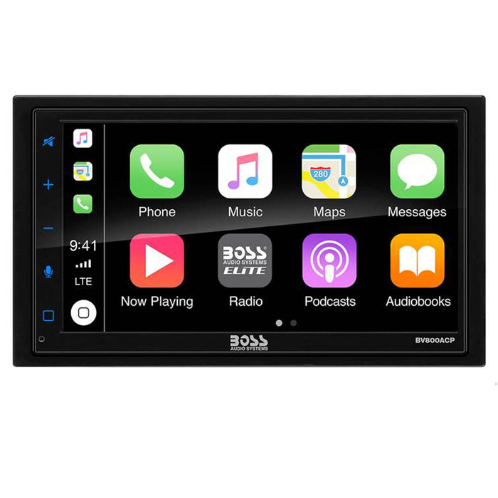 BOSS 6.75" Touchscreen Radio w/Apple CarPlay/Android Auto and Bluetooth BV800ACP