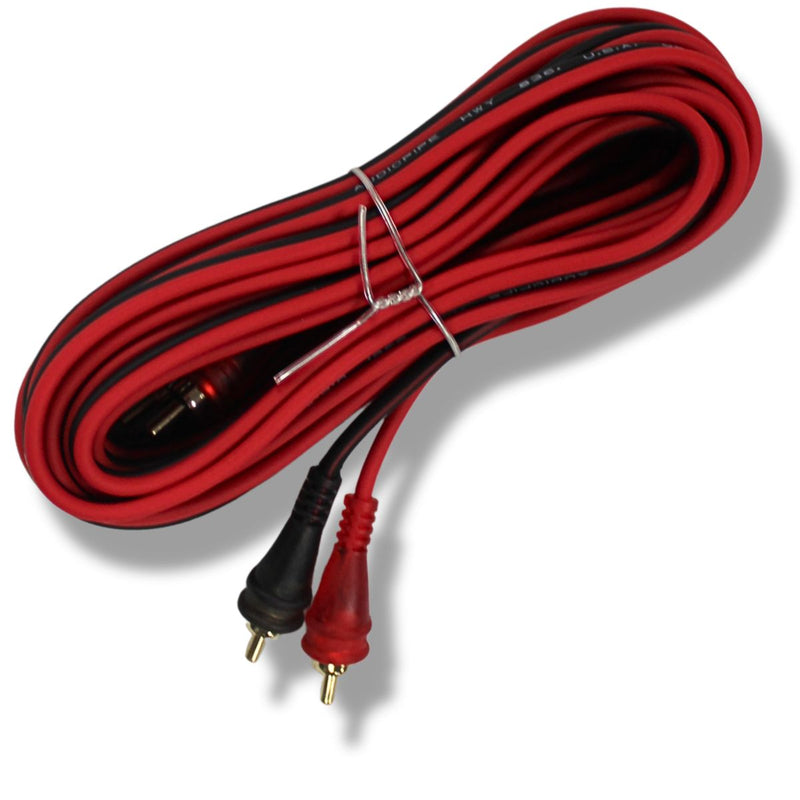 Audiopipe Frosted RCA Cables w/Gold-Plated RCA Connectors (10 Pack) 1.5-25 Feet