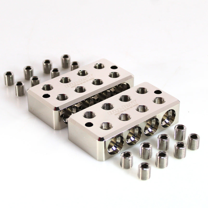 Big Jeff Audio 1/0 GA Aluminum 4 In - 4 Out Power/Ground Distribution Blocks