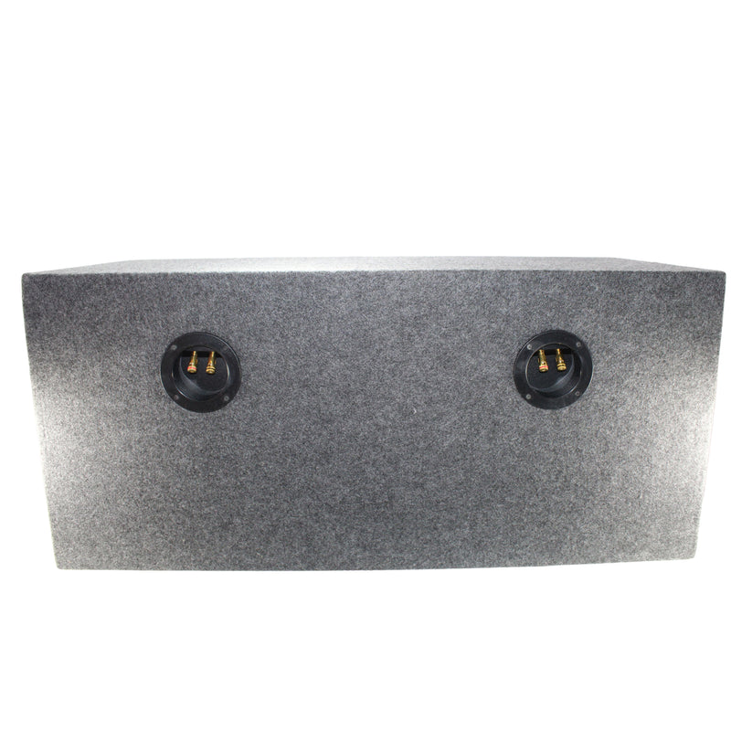 Dual 15” Sealed Carpeted Subwoofer Box Made w/ Heavy-Duty MDF Construction