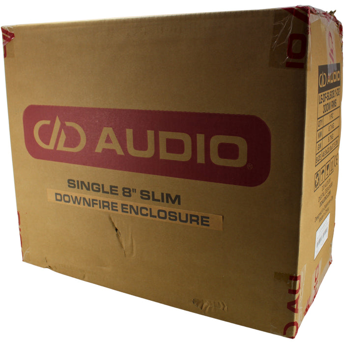 DD Audio SL600 Series 8″ 300W RMS S2-Ohm Slim Down Firing Ported Enclosure