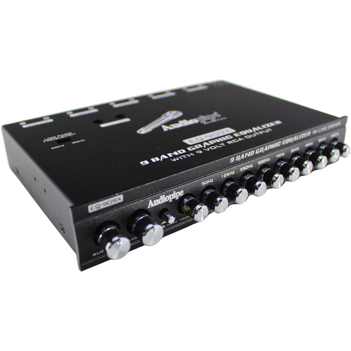 Audiopipe In-Dash 9 Band Graphic Equalizer w/ 9V Line Driver / EQ-909X