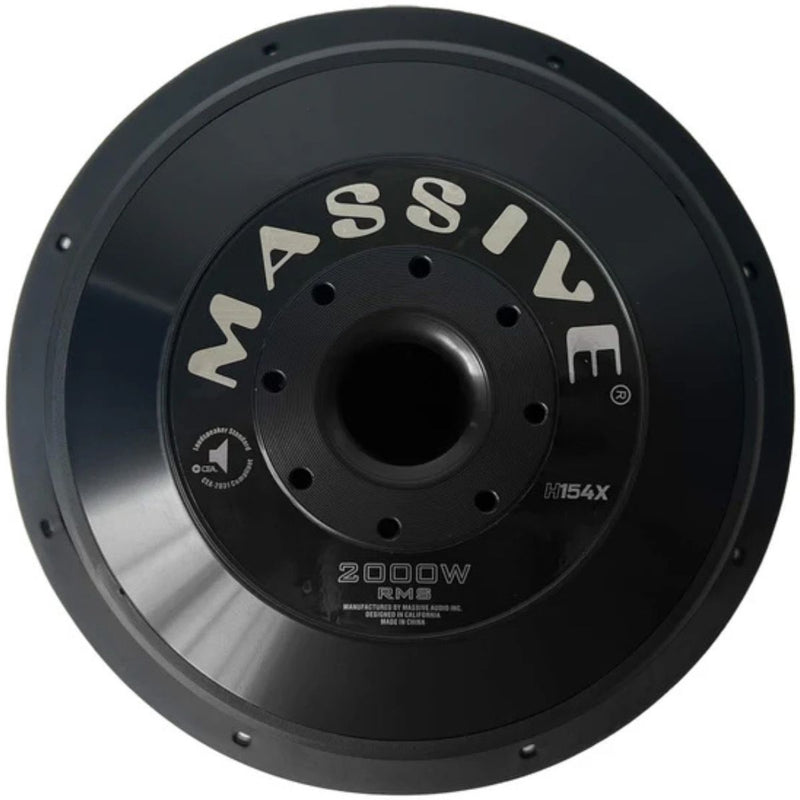 Massive Audio 15" 2000 Watt RMS 3" Dual 4-OHM Voice Coil Mega Subwoofer H154X