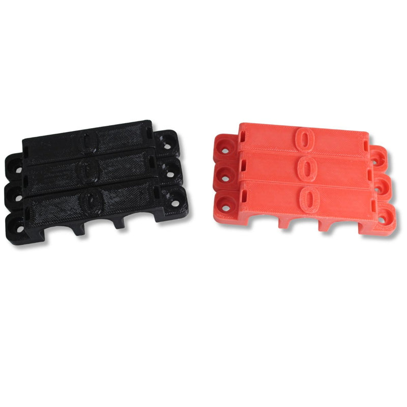 1/0 Gauge Cable Management Wire Comb Triple Slot Can Use w/ Cable Tie Red/Black