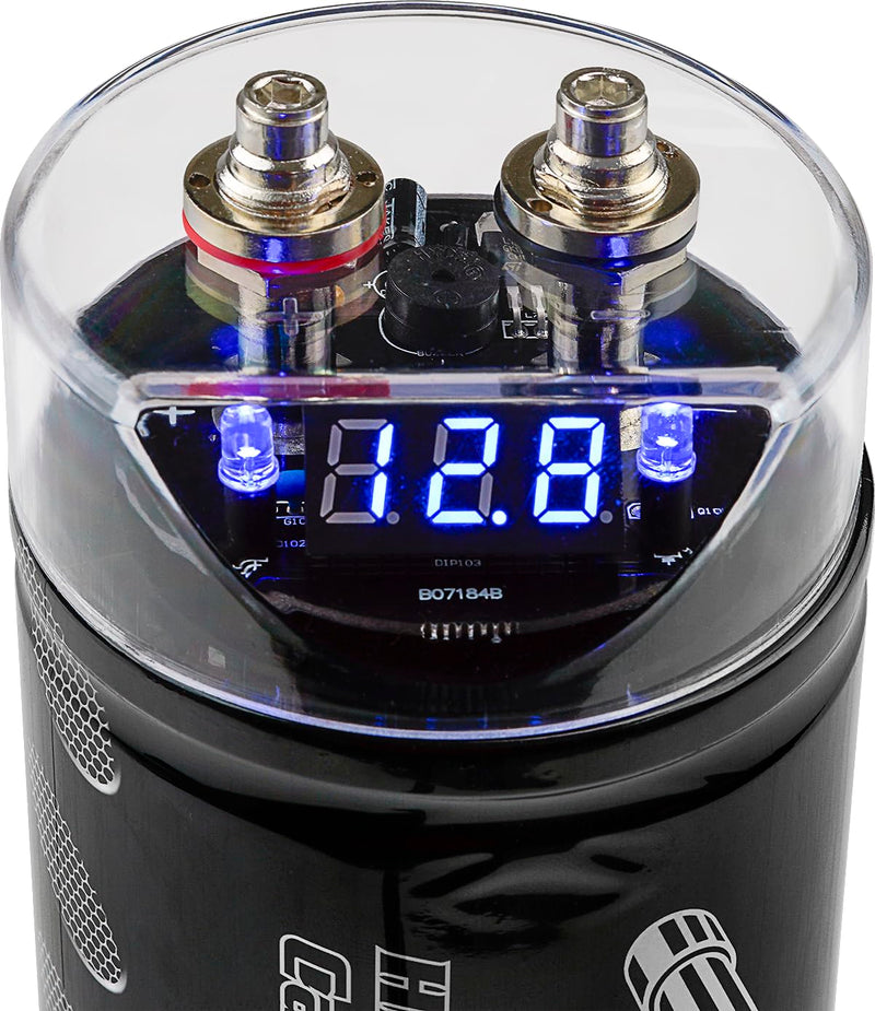 Audiopipe 3.5 Farad Capacitor w/ Digital Display & Status Indicator ACAP-D3500