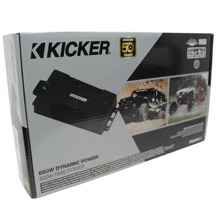 Kicker Waterproof Powersport Amplifier Monoblock Class D 1-Ohm 850W 48PXA6001