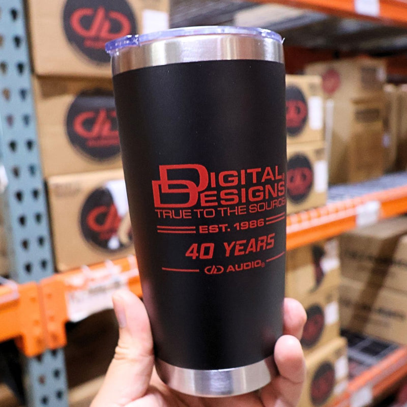 DD Audio 40th Anniversary 20 oz Insulated Stainless Steel Tumbler Black