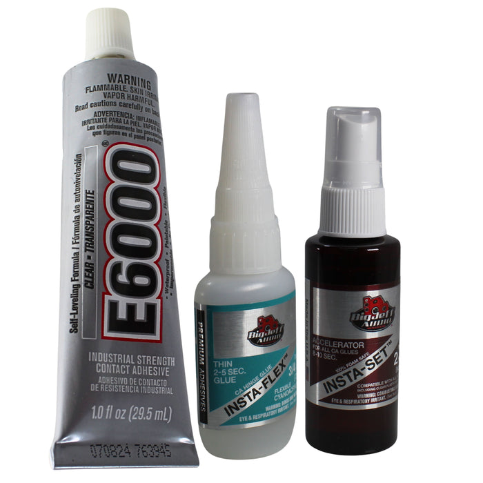 Subwoofer Recone Kit, 1oz Clear Industrial Strength E6000 & 3/4oz CA Glue Kit