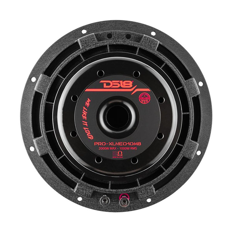 DS18 PRO 10" Neodymium Mid-Bass Loudspeaker 1000 Watts RMS 8-Ohm PRO-XLNEO10MB